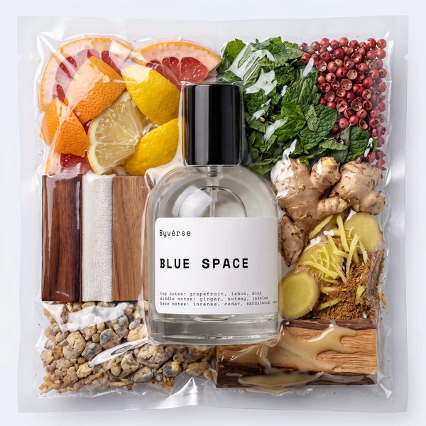 Blue Space (Blue Hour) Extrait de Parfum bottle – citrus-woody aromatic with musk and incense