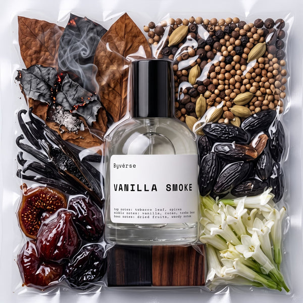 Vanilla Smoke (Tobacco & Embers) Extrait de Parfum bottle – tobacco leaf, vanilla and dried fruit fragrance