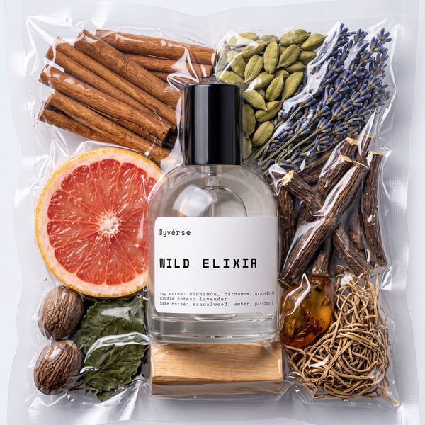 Wild Elixir (The Wilds Elixir) Extrait de Parfum bottle – spiced woody amber fragrance