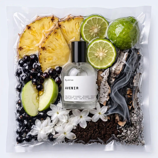 Avenir Extrait de Parfum bottle – smoky pineapple, birch and ambergris fragrance