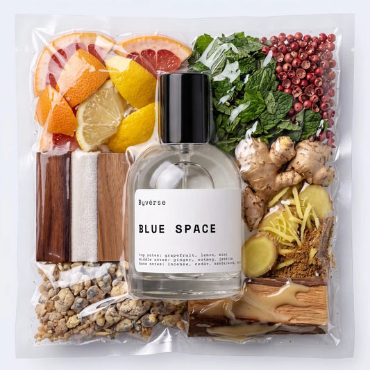 Blue Space (Blue Hour) Extrait de Parfum bottle – citrus-woody aromatic with musk and incense