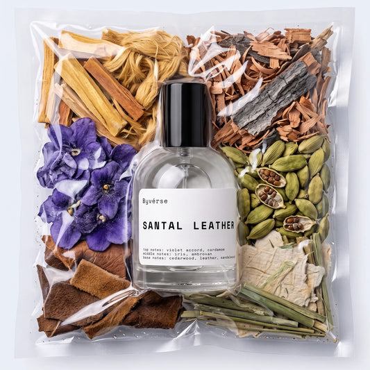 Santal Leather (Sandalwood Hour) Extrait de Parfum bottle – sandalwood, leather, cardamom and violet