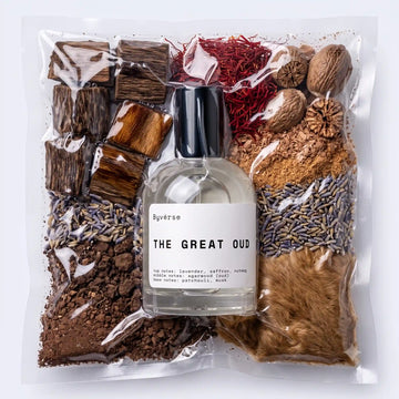 The Great Oud Extrait de Parfum bottle – oud, saffron and lavender fragrance
